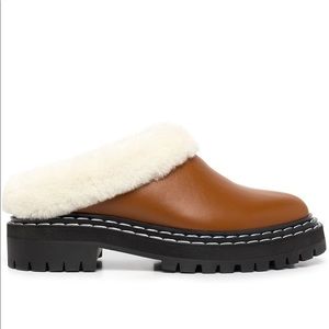 Proenza Schouler lug sole shearling lined mule